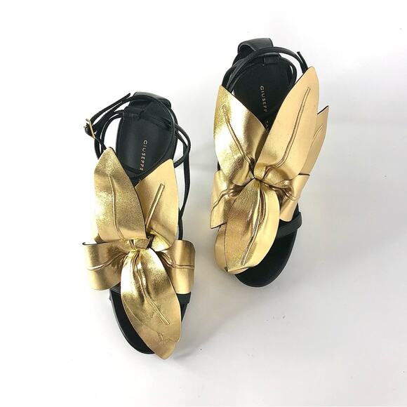 NEW Giuseppe Zanotti Lilium Flower Appliqué Strappy High Heel Sandals 38.5 - Picture 3 of 10